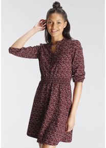 AJC Damen Jerseykleid, rot, feminin, Gr. 46, bedruckt, Single Jersey, Obermaterial: 100% Baumwolle, Kleider, ausgestellt, aus Single Jersey, mit