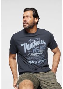 MAN'S WORLD MAN'S WORLD Herren T-Shirt, blau, casual, Gr. XXL, bedruckt, Single Jersey, Obermaterial: 100% Baumwolle, Shirts, Kurzarm, mit stylischem Print,