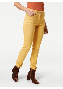 Heine Damen Röhrenhose, gold, Gr. 21, unifarben, 98% Baumwolle, 2% Elasthan, Hosen