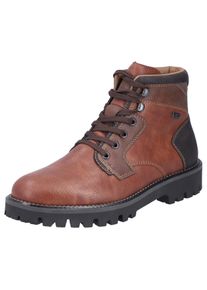 Rieker Herren Winterstiefelette, Gr. 44, braun, Lederimitat, Textil, klassisch, Schuhe, Schnürboots, Outdoorboots, Winterboots mit RiekerTEX-Membran