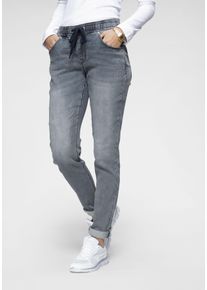 Kangaroos Damen Jogg Pants, blau, modisch, Gr. 46, Destroyed-Effekte, Denim/Jeans, Obermaterial: 59% Baumwolle, 40% Polyester, 1% Elasthan, Jeans,