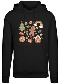 F4NT4STIC Damen Kapuzenpullover "Christmas Vibes Cozy Cute Winter", schwarz, casual, Gr. S, Obermaterial: 65% Baumwolle, 35% Polyester, Pullover,