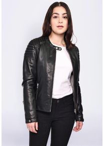 Mustang Damen Lederjacke "31020257", schwarz, Gr. XL, Obermaterial: 100% Lammleder / Innenfutter: 90% Baumwolle, 10% Polyester / Füllung: 100%