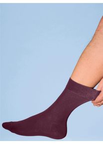 Rogo Damen Socken, Gr. 3, rot, 78% Baumwolle, 20% Polyamid, 2% Elasthan, Socken
