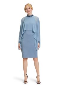 Vera Mont Damen Cocktailkleid "Vera Mont Cocktailkleid mit Stehkragen", blau, elegant, Gr. 42, Obermaterial: 95% Polyester, 5% Elasthan. Futter: 100%