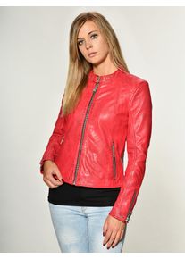 Maze Damen Lederjacke "Lindsay", rot, Gr. XXL, Obermaterial: 100% Lammleder / Futter: 100% Polyester, Jacken