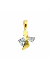 Adelia´s ADELIA ́S Damen Ketten-Anhänger "Damen Goldschmuck 333 Gold Anhänger Engel mit Zirkonia", Weißgold 333, gold, Weißgold 333, Schmuckanhänger, 333 Gold