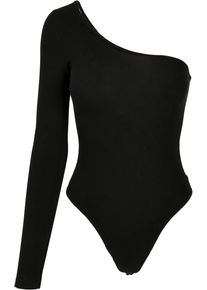 Urban Classics Damen Body "Urban Classics Damen Ladies Organic Asymmetric One Sleeve Body", schwarz, Gr. XL, 95% Baumwolle, 5% Elasthan, Bodies