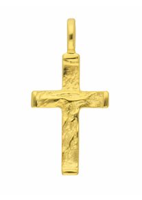 Adelia´s ADELIA ́S Damen Ketten-Anhänger "585 Gold Kreuz Anhänger", Damen, Gelbgold 585, gold, Gelbgold 585, Schmuckanhänger, Goldschmuck für Damen & Herren