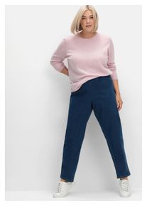 sheego Damen Stretch-Jeans "Große Größen", blau, casual, Gr. 48, unifarben, Obermaterial: 81% Baumwolle, 17% Polyester, 2% Elasthan, Jeans, in