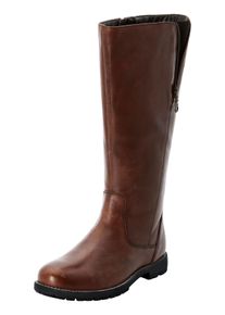 sheego Damen Weitschaftstiefel "Große Größen", Gr. 41, braun, Obermaterial: 100% Leder, klassisch, Schuhe