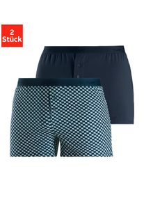 s.Oliver Herren Weiter Boxer, Gr. XL, blau, Jersey, Obermaterial: 92% Baumwolle, 8% Elasthan, unifarben, gemustert, Unterhosen, unifarben und