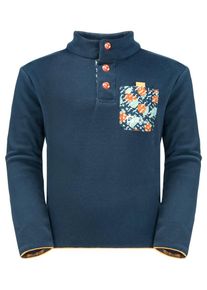 Jack Wolfskin Kinder Troyer "VILLI BUTTON FLEECE K", blau, Gr. 92, 1. OBERSTOFF 100% POLYESTER 2. OBERSTOFF 100% POLYESTER, Pullover