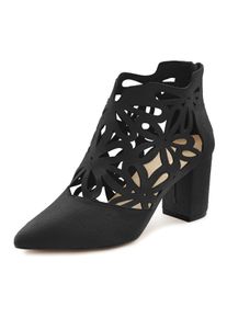 Lascana Damen High-Heel-Stiefelette, Gr. 38, schwarz, Obermaterial: 100% Textilmaterial. Futter: 100% Lederimitat. Decksohle: 100% Lederimitat.
