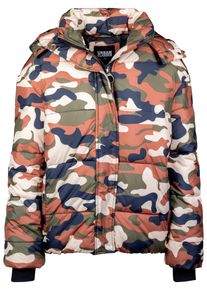 Urban Classics Damen Winterjacke "Urban Classics Damen Ladies Boyfriend Camo Puffer Jacket", bunt, casual, Gr. XL, mehrfarbig, 100% Polyester, Jacken