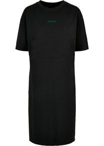 Merchcode Damen Shirtkleid "Merchcode Damen Ladies Attitude Oversized Slit Tee Dress", schwarz, klassisch, Gr. XL, 100% Baumwolle, Kleider