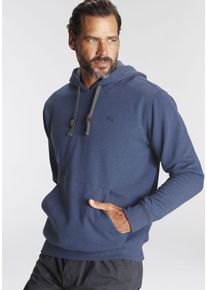 MAN'S WORLD MAN'S WORLD Herren Kapuzensweatshirt, blau, casual, Gr. M, meliert, angeraute Sweatware, Obermaterial: 60% Baumwolle, 40% Polyester. Kapuzenfutter: