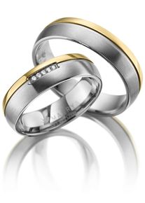 MARRYA Damen Trauring "Titan Ringe Trauringe Eheringe Partnerringe", 52, Titan, gold, Titan, Fingerringe