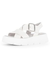 Gabor Damen Keilsandalette, Gr. 39, weiß, Nappaleder, modisch, Schuhe, Sommerschuh, Sandale, Keilabsatz, mit Best Fitting Ausstattung