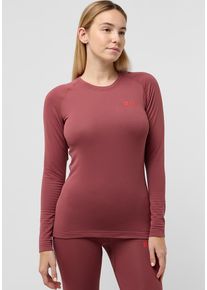 Jack Wolfskin Damen Langarmshirt "INFINITE WARM LS W", rot, Gr. L, Obermaterial: 92% Polyester, 8% Elastan, Shirts