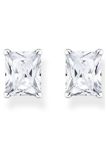 Thomas Sabo Damen Paar Ohrstecker "blauer oder weißer Stein, H2201-009-1,-051-14,-414-14,-1-699-1", Silber 925 (Sterlingsilber), silber, Silber 925