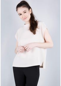 Imperial Damen Blusentop, beige, casual, Gr. XS, unifarben, Jersey, Obermaterial: 97% Polyester, 3% Elasthan, Blusen, aus leicht, fließender Qualität