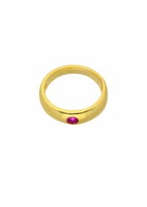Adelia´s ADELIA ́S Damen Ketten-Anhänger "Damen Goldschmuck 333 Gold Anhänger Taufring mit Rubin Ø 11,2 mm", Gelbgold 333, rot, Gelbgold 333, Schmuckanhänger,