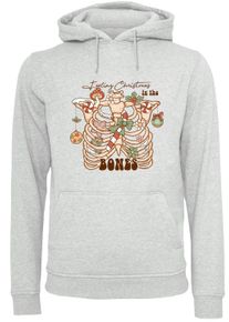 F4NT4STIC Damen Kapuzenpullover "Feeling Christmas in the bones", grau, casual, Gr. XXL, Obermaterial: 65% Baumwolle, 35% Polyester, Pullover,