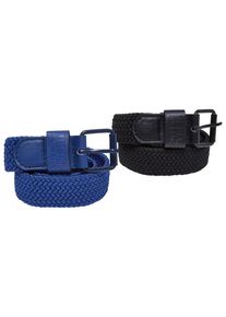 Urban Classics Damen Hüftgürtel "Urban Classics Unisex Elastic Belt Set Kids", blau, Gr. L, 100% Polyester, Gürtel