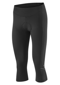 Gonso Damen Fahrradhose "Essential Tight 3/4 W", schwarz, Gr. 46, 90% Polyamid, 10% Elastan, Hosen, Damen 3/4 Radhose mit Sitzpolster, atmungsaktive