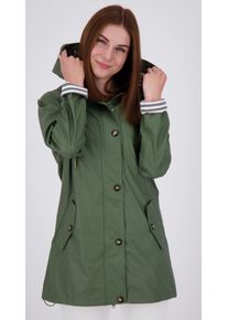 DEPROC Active Damen Regenjacke "Friesennerz ANKERGLUTZAUBER", grün, casual, Gr. 42, Obermaterial: 100% Polyurethan; Futter: 100% Polyester, Jacken,