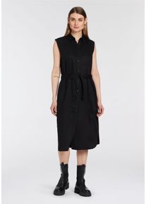 OTTO products Damen Blusenkleid "CIRCULAR COLLECTION", schwarz, Basic, Gr. 42, Web, Obermaterial: 100% Lyocell (TENCEL), Kleider, midi-Länge,
