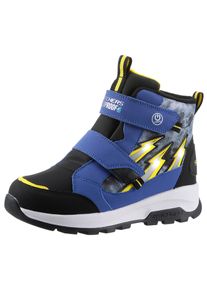Skechers Kinder Klettstiefel "STORM BLAZER", Gr. 29, blau, Lederimitat, sportlich, Schuhe, Outdoorstiefel, Matschschuh, Straßenschuh mit Blinkfunktion