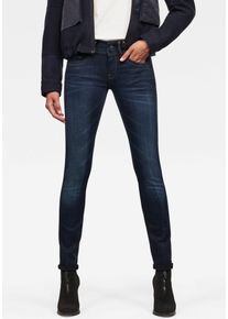 G-Star Raw G-STAR Damen Skinny-fit-Jeans "Lynn Mid Waist Skinny", blau, modisch, Gr. 29, Denim/Jeans, Obermaterial: 35% Baumwolle, 35% Lyocell, 28% Polyester,