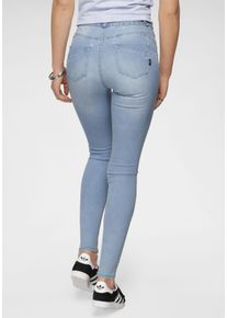 Arizona Damen Skinny-fit-Jeans "Ultra Stretch", blau, modisch, Gr. 36, Denim/Jeans, Obermaterial: 63% Baumwolle, 32% Polyester, 5% Elasthan, Jeans,