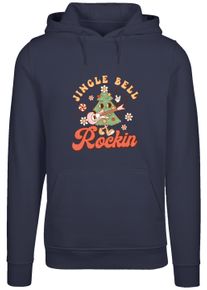 F4NT4STIC Damen Kapuzenpullover "Jingle Bell Rockin Christmas", blau, casual, Gr. XXL, Obermaterial: 65% Baumwolle, 35% Polyester, Pullover, Premium