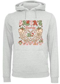 F4NT4STIC Damen Kapuzenpullover "Santas favorite Ho Ho Ho Christmas", grau, casual, Gr. XL, Obermaterial: 65% Baumwolle, 35% Polyester, Pullover,