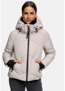 Marikoo Damen Winterjacke "Simaraa", grau, Gr. XL, Obermaterial: 100% Polyester; Innenmaterial: 100% Polyester; Kunstfell: 100% Polyester, Jacken,