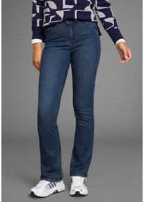 Arizona Damen Bootcut-Jeans "Ultra Soft", blau, Basic, Gr. 44, Denim/Jeans, Obermaterial: 61% Baumwolle, 25% Polyester, 11% Viskose, 3% Elasthan,