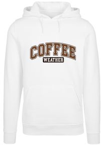 F4NT4STIC Damen Kapuzenpullover "Coffee Weather Winter Holiday Christmas", weiß, casual, Gr. S, Obermaterial: 65% Baumwolle, 35% Polyester, Pullover,