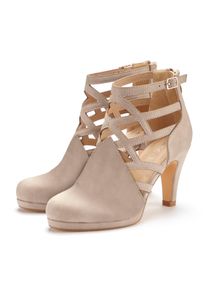 Lascana Damen Stiefelette, Gr. 40, beige, Obermaterial: 100% Lederimitat. Futter: 100% Lederimitat. Decksohle: 100% Lederimitat. Laufsohle: 100%