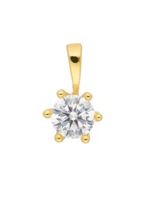 Adelia´s ADELIA ́S Damen Ketten-Anhänger "Damen Goldschmuck 333 Gold Anhänger mit Zirkonia Ø 4,7 mm", mit Zirkonia, Gelbgold 333, gold, Gelbgold 333,