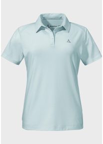 Schöffel SCHÖFFEL Damen Poloshirt "Polo Shirt Ramseck L", blau, sportlich, Gr. 34, Oberstoff: 77% Polyester 18% Lyocell 5% Elasthan, Shirts