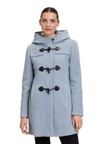 Gil Bret Damen Dufflecoat, blau, casual, Gr. 42, unifarben, Web, Obermaterial: 70% Wolle, 20% Polyester, 10% Polyamid, Mäntel, mit Wolle und Kapuze