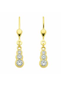 Adelia´s ADELIA ́S Damen Paar Ohrhänger "Damen Goldschmuck", Damen, Gelbgold 333, gold, Gelbgold 333, Ohrringe, 333 Gold mit Zirkonia Goldschmuck für Damen