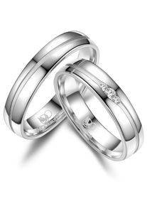 MARRYA Damen Trauring "Silber Ringe Trauringe Eheringe Partnerringe", 48, Silber 925 (Sterlingsilber), silber, Silber 925 (Sterlingsilber),