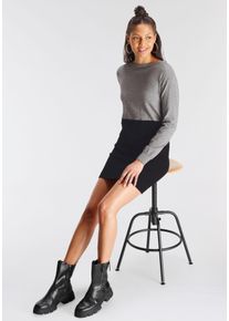 AJC Damen Strickkleid, grau, casual, Gr. 32, clean, colorblocking, mehrfarbig, Feinstrick, Obermaterial: 50% Viskose, 26% Polyamid, 24% Polyester,