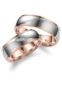 MARRYA Damen Verlobungsring "Titan Ringe Trauringe Eheringe Partnerringe", 54, Titan, rosa, Titan, Fingerringe