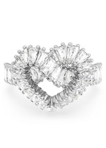 Swarovski Damen Fingerring "Matrix Cocktail Herz, 5648290,-91,-92, -93, 5647590", 50, Metall, 2,5mm, silber, Metall, Fingerringe, mit Swarovski