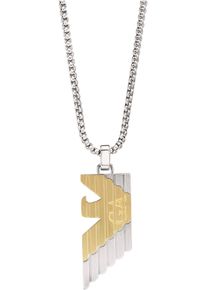 Emporio Armani Damen Edelstahlkette "EAGLE LOGO, EGS3073040", Edelstahl, L: 52,5cm, silber, Edelstahl, Halsketten